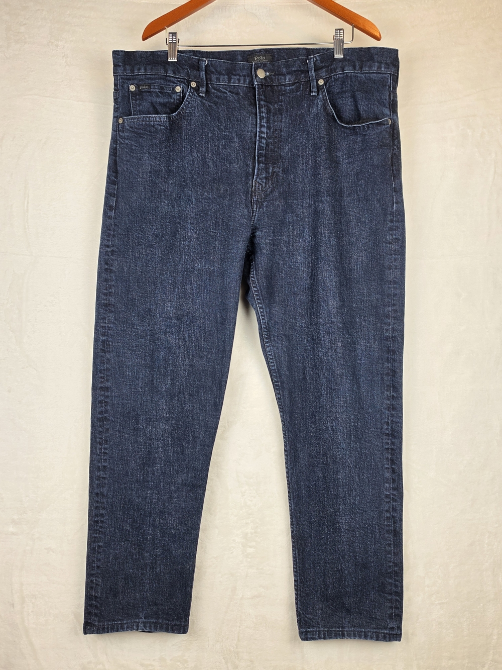 Polo Ralph‎ Lauren Mens Jeans 42x32 Dark Wash Straight Classic Fit Denim